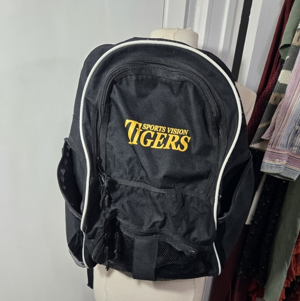 Black Sports Vision Backpack Tigers
